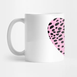 Cheetah Leopard Print Pink Heart Mug